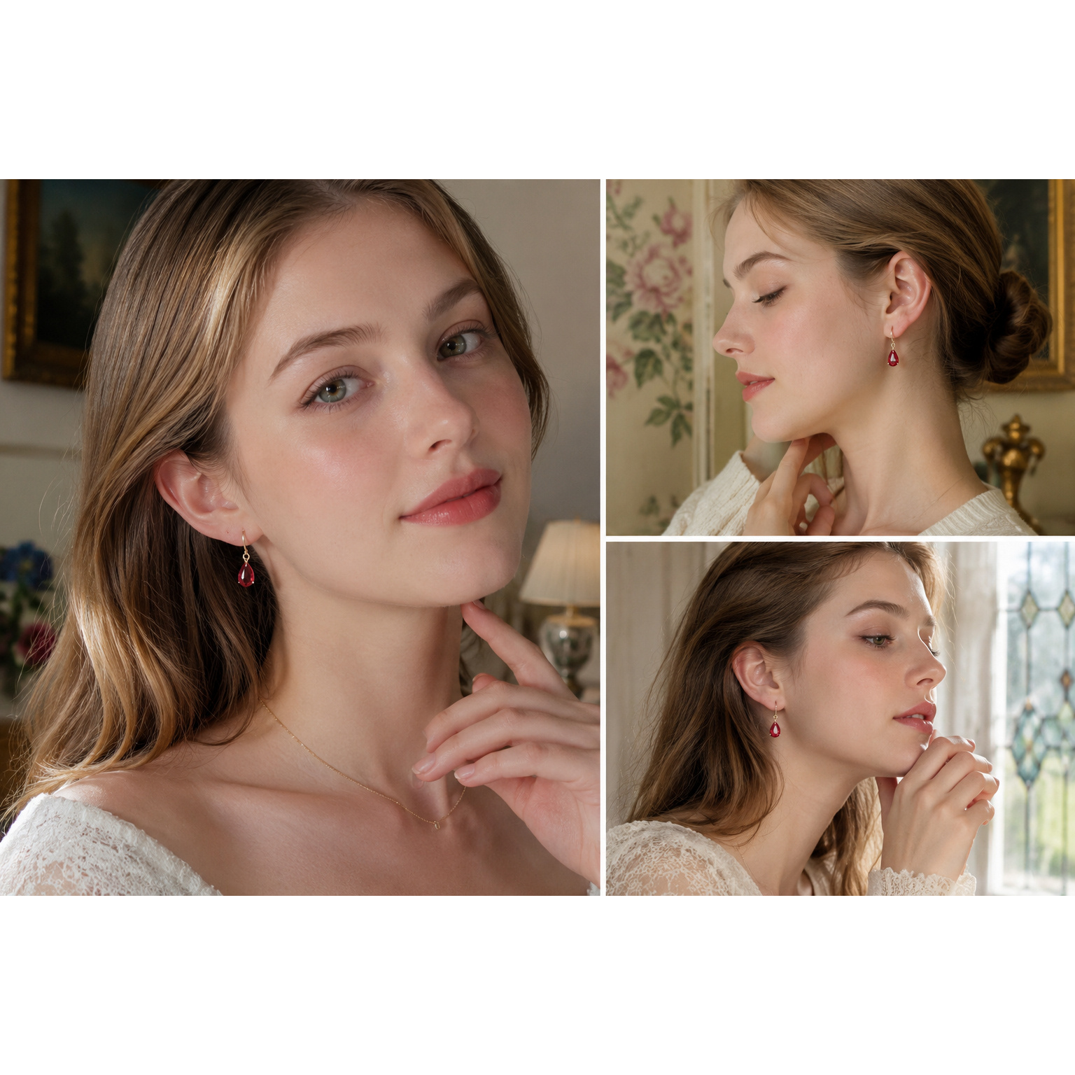 Dazzling Geometric Earrings, Mirror-Polished Design